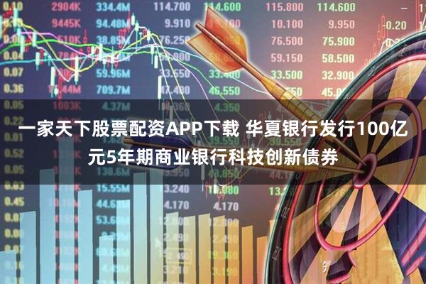 一家天下股票配资APP下载 华夏银行发行100亿元5年期商业银行科技创新债券